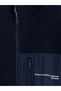 Özmarka New Season Navy Blue Stand Collar Men's Plush Coat - 6