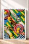 Striped Table with Lemons and Plates Framed Painting Italy Poster Living Room Kitchen Wall Decor Itp013 - 3