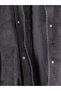 Ozmarka New Season Anthracite Oversize Women's Bomber Suede Look Jacket - 8