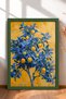 Blue Leafy Lemon Tree Framed Painting Italy Poster Living Room Kitchen Wall Decor Itp044