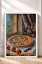 Buon Appetito Written Pizza and White Wine Framed Painting Italy Poster Wall Decor Itp028 - 3