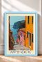 Porto Venere Street with Stairway Descending to the Sea Framed Painting Italy Poster Wall Decor Itp039 - 3