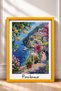 Positano Bougainvillea and Lemon Patika Framed Painting Italy Poster Living Room Kitchen Wall Decor Itp043 - 3