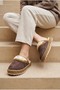 Women'S, Suede Textured, Fur Lined, Embroidery Detailed, Plush Detailed, Soft Sole House Slippers - 3