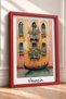 Venice Floral Balcony and Gondola Framed Painting Italy Poster Living Room Kitchen Wall Decor Itp041 - 2