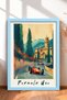 Servili on the Road Classic Racing Cars Framed Painting Italy Poster Living Room Kitchen Wall Decor Itp046