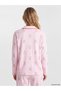 Ozmarka New Season Pink Teddy Bear Printed Women's Pajama Set - 4