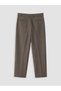 Ozmarka New Season Brown Regular Fit Wool Blend Men's Pleated Trousers - 4