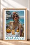 Ciao Bella Written Lemon Woman Portrait Framed Painting Italy Poster Wall Decor Itp017 - 3