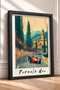 Servili on the Road Classic Racing Cars Framed Painting Italy Poster Living Room Kitchen Wall Decor Itp046 - 2