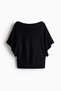 Batwing-sleeved fine-knit top - 6
