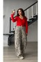 Red mini brooch hair braid cardigan - 8