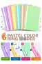 Ring Binder Pastel Color A4 6 Pieces Economical Quality Plastic Ring Binder Document Presentation File Colorful Office Bureau School
