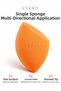 Makeup Sponge with Carrying Case – Cut-Off Tip Foundation and Concealer Applicator Sponge, Orange - 3