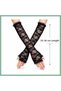 Long Elegant Lace Gloves Fingerless Black 35 cm Bsk2026