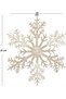 Christmas Ornament Snowflake Figure Silvery Champagne Colored 20 Cm. - 3