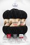 Plush • Black(217) • 200Gr/92M • Scarf, Beanie, Blanket, Home Decor Rope