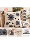 2-Piece Punch Embroidered Tasseled Decorative Throw Pillow Cover - 3