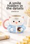Set of 2 Mugs with Cat Figures in Hats and Jackets - 4