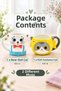 Set of 2 Mugs with Bow Tie and Fish-Themed Cat Figures, 450 ml - 6