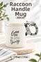 Set of 3 Mugs and Coffee Cups with Raccoon Figures - 3