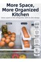 Refrigerator Egg Storage Organizer with Sliding Rail System