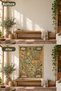 Ornate Framed Classic World Map Vintage Atlas Digital Printed Stain Resistant Washable Fabric Wall Covering Wall Tapestry Decorative Tapestry - 5