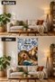 Please  Written Renaissance Woman Portrait Botanical Digital Printed Stain Resistant Washable Fabric Wall Covering Wall Tapestry Decorative Tapestry - 4