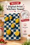 Lemon Patterned Cotton Kitchen Towel 35X50 cm Digital Printed Drying Cloth - 6