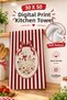 Red Duck Decorative Kitchen Towel 35X50 cm Digital Printed Cotton Hand Drying Cloth - 6