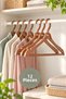 12 Pieces of Woody Hangers Brown Clothes and Clothing Hangers