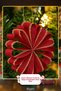 Christmas Burgundy Snowflake Glitter Fringed Wire Woven Ribbon 5 Meters – Gold Fringed Hidden Wire Voluminous Bow and Tree Decoration Ribbon - 8