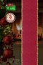 Christmas Burgundy Snowflake Glitter Fringed Wire Woven Ribbon 5 Meters – Gold Fringed Hidden Wire Voluminous Bow and Tree Decoration Ribbon - 6
