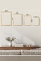 1 Piece Black Wood Framed Minimalist Botanical Concept Square Wooden Painting in Tile and Orange Tones - Home, Business, and Office Decoration Painting - 8