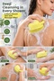 Yellow Silicone Chambered Bath Shower Loofah Massage Brush with Soft Flexible Bristles - 2