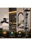 Adagrup Bathroom 100% Brass 1St Quality Tse-Ce Certified Chrome-Black 4-Piece Faucet Set Bathroom, Sink, Kitchen Faucet and Robot Shower Set - 4