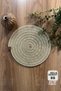 Handmade Wicker Jute Plate, Bohemian Luxury Plate, American Style Plate Diameter 33 Cm.