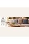 Ribbed Plush Cushion Cover _Double-Sided Soft Pillow with Hidden Zipper _Soft Ribbed Cushion 40X40 Off-White - 6
