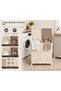 Large Size Laundry Basket with Wheels Two Compartments Foldable Dirty Laundry Basket Laundry Hamper Organizer Toy Organizer - 3