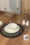 Handmade Wicker Jute Plate, Bohemian Luxury Plate, American Style Plate Diameter 33 Cm. - 3