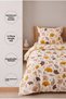 Ginkgo Patterned Single Duvet Cover Set |   Cotton |   160X220 cm Duvet Cover, 1 Piece 50X70 cm Pillowcase and Fitted Sheet |   Stylish and Elegant - 5