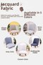 Kitchen Chair Cover Large Oval Jacquard Washable Stretch Elastic Chair Cover (1 Piece) - 6