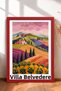 6 Piece Tuscany Hills Framed Painting Set Italy Posters Living Room Kitchen Gallery Wall Sixit18 - 3