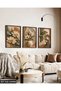 Textured Appearance Soft Tree and Flower 3 Piece Wooden Framed Painting Act