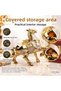 Luxury Alloy Metal Decorative Ashtray with Horse Figure Lid and Jewelry Storage Box Metal Trinket Box 25 X 20 cm - 5