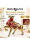 Luxury Alloy Metal Decorative Ashtray with Horse Figure Lid and Jewelry Storage Box Metal Trinket Box 25 X 20 cm