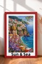 6 Piece Oil Painting Coastal Streets Framed Painting Set Italy Posters Wall Decor Sixit40 - 3
