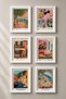 6 Piece Italian Table with Friends Framed Painting Set Italy Posters Wall Decor Sixmx21