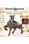 Luxury Alloy Metal Decorative Ashtray with Horse Figure Lid and Jewelry Storage Box Metal Trinket Box 25 X 20 cm