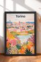 6 Piece Floral Italian Cities Framed Painting Set Italy Posters Wall Decor Sixit04 - 5